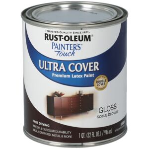 Rust-Oleum Painter's Touch Ultra Cover Premium Latex Paint Kona Brown 946ml Rust-Oleum Painter's Touch Ultra Cover Premium Latex Paint Kona Brown 946ml